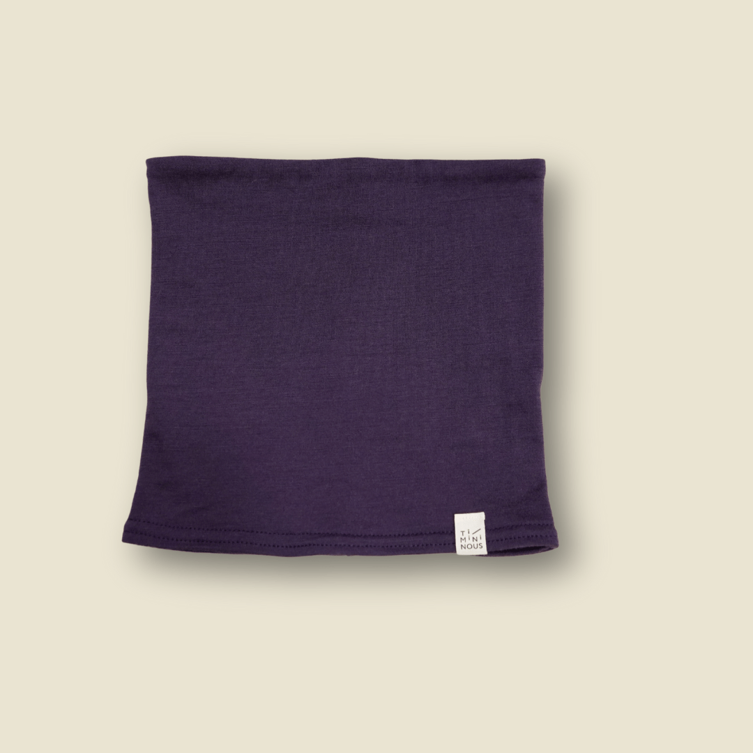Merino wool neck warmer Plum Timininous