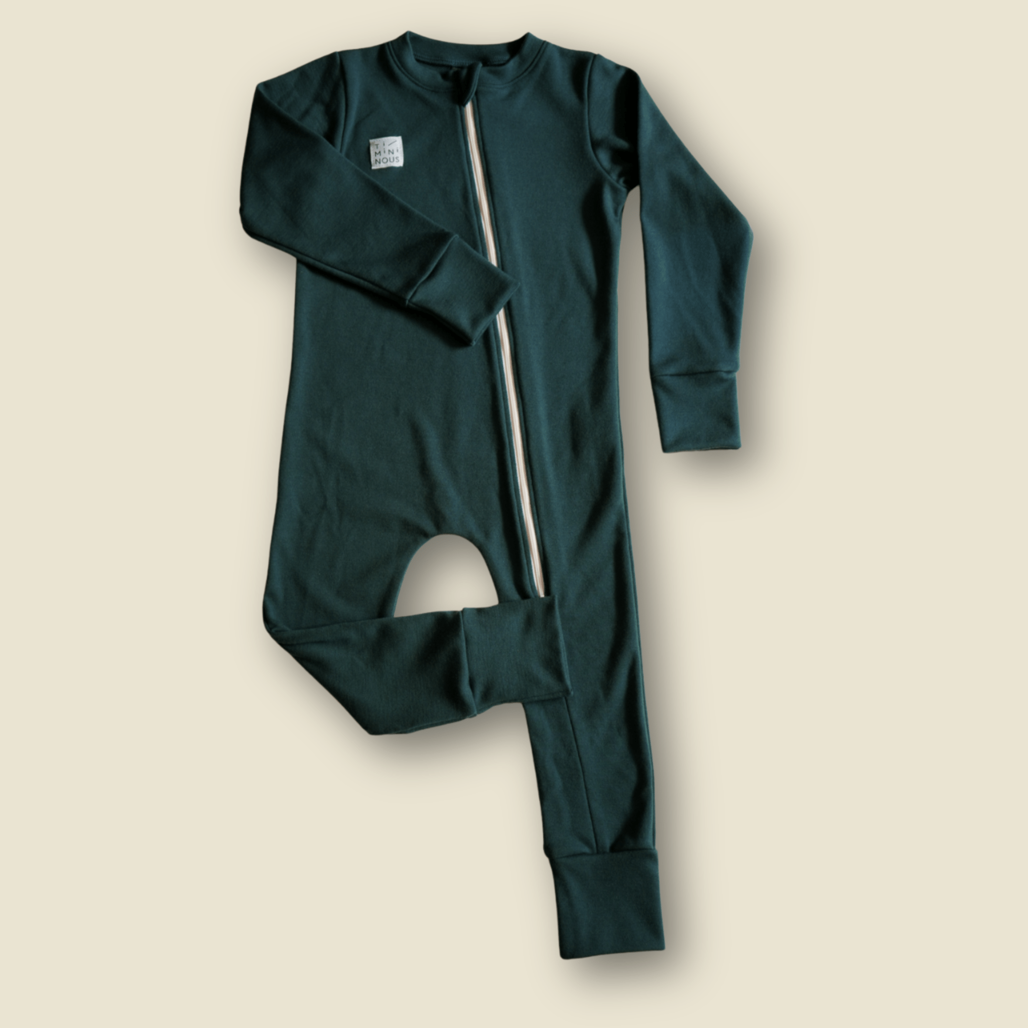 Collection of Combinaison thermique évolutive en laine de mérinos - Édition limitée - Forêt - Timininous in a gallery layout