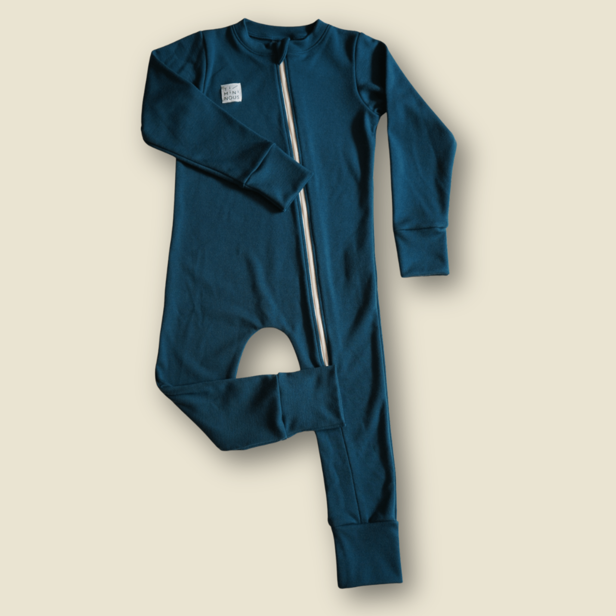 Collection of Combinaison thermique évolutive en laine de mérinos - Édition limitée - Sarcelle - Timininous in a gallery layout