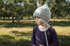 Tuque en laine de mérinos à cordons - 3-12 M - gris - Timininous