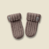 Chaussettes tricotées à la main en laine de mérinos pour bébé - Taupe - Timininous