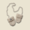 Mitaines tricotées à la main en laine de mérinos pour bébé - Avoine - Timininous