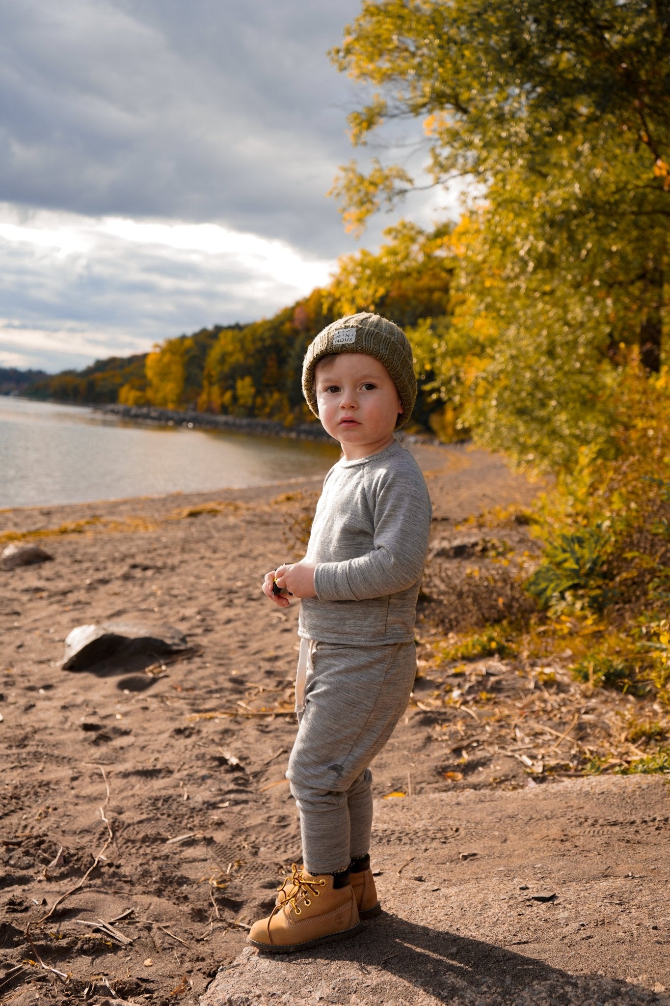 Collection of PRÉCOMMANDE Ensemble évolutif crewneck et jogger en sweat de laine de mérinos - Timininous in a gallery layout